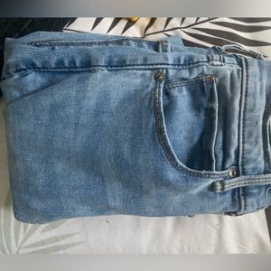 Abercrombie and fitch ultra high rise super skinny light wash denim jeans